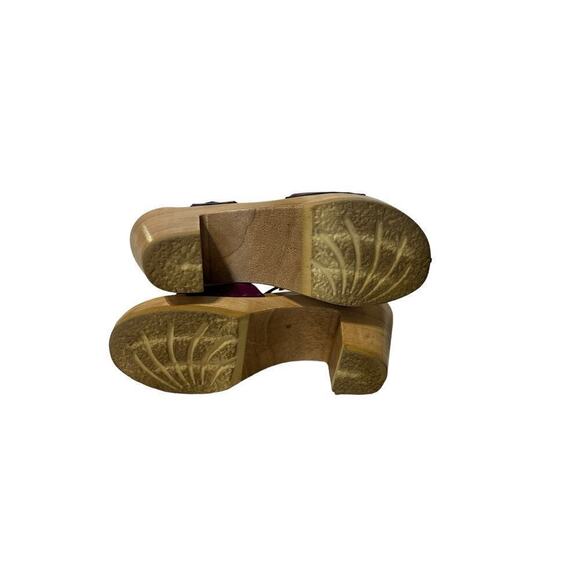 Sven plum wooden clog sandals sz 37 (6.5-7) - Picture 10 of 12